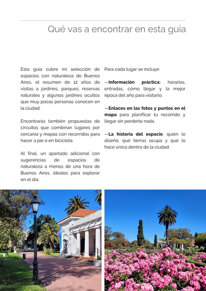 Guía de Jardines y Parques de Buenos Aires - guía interactiva con mapas de The Garden Explorer